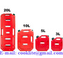 Kunststof brandstof jerrycan met schenktuit 5/10/20L