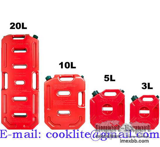 Kunststof brandstof jerrycan met schenktuit 5/10/20L