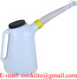 5L Plastic Gasoline Diesel Fuel Jug PE Oil Measuring Can Cap & Flexi Spout