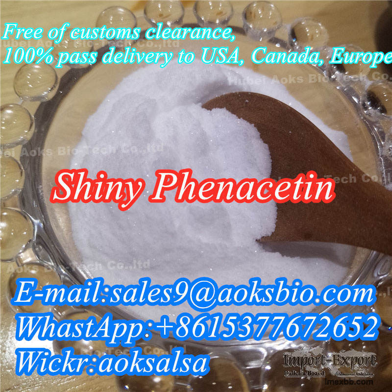 China best phenacetin for sale,cas 62-44-2 shiny fluffy phenacetin powder