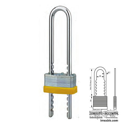 Laminated Steel Padlock with Adjustable Shackle  