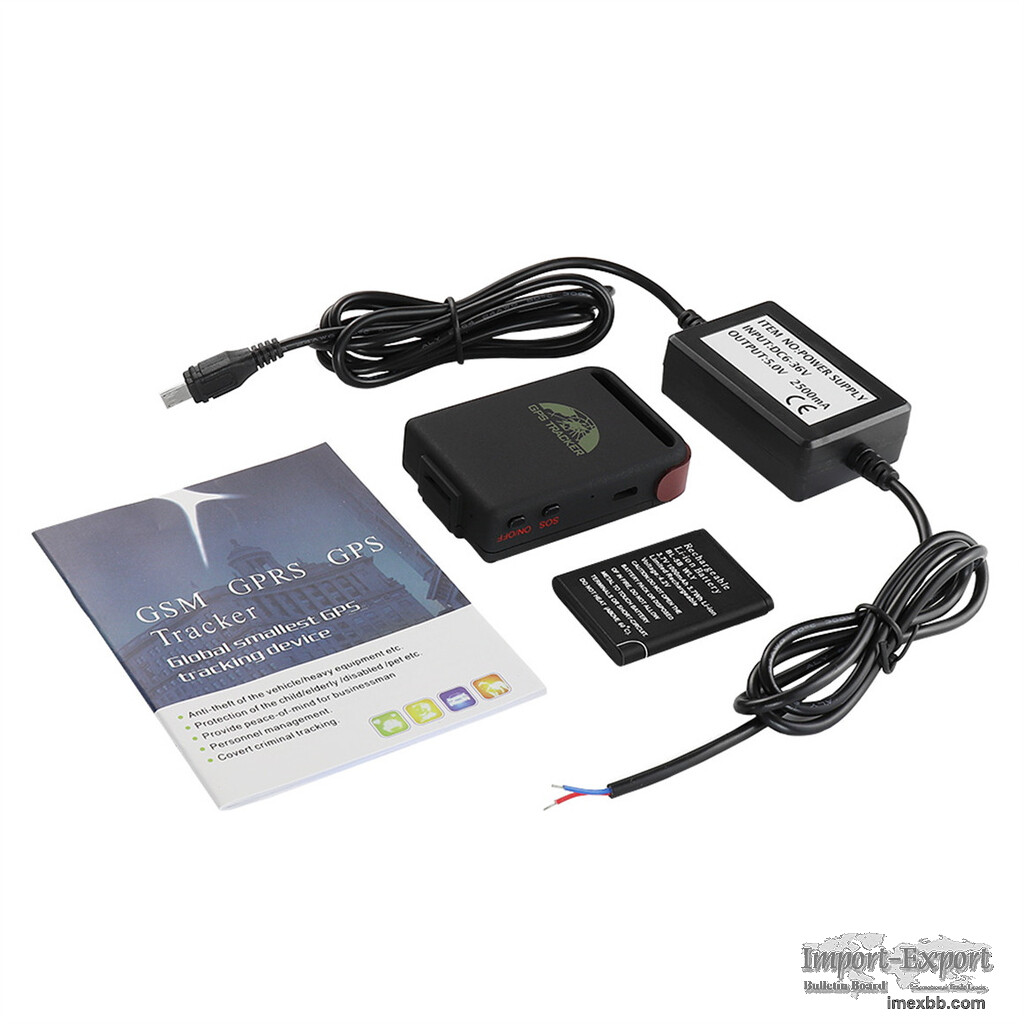 Gsm Personal GPS102-2 wire charger mini gsm gps tracker with SOS Microphone