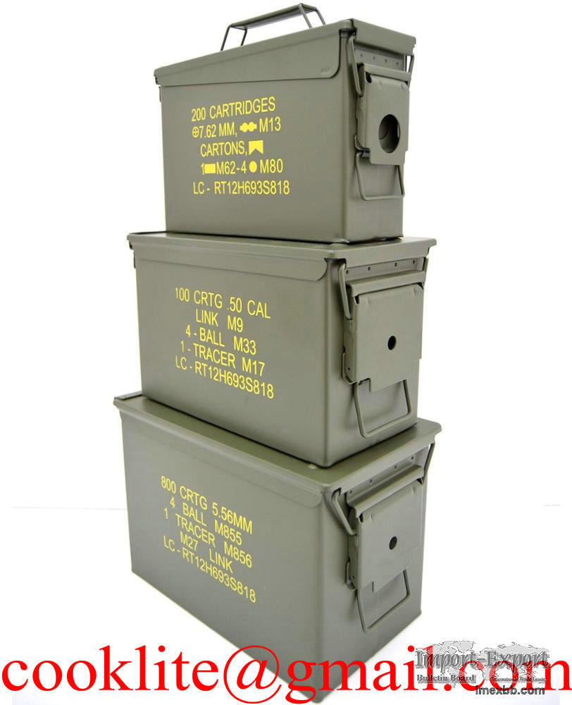 Cajas para municiones / Cajas militares de municiones / Cajas metalicas de 