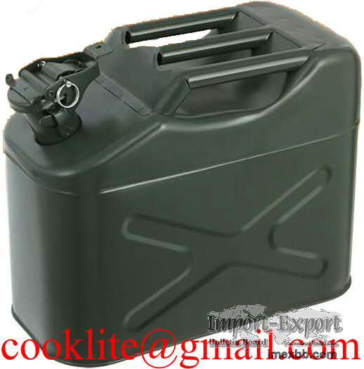 Leger brandstof jerrycan 10 liter metaal/groen UN-keur