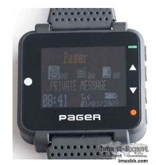 Wireless Alpha text message wrist display Pocsag paging system watch pager