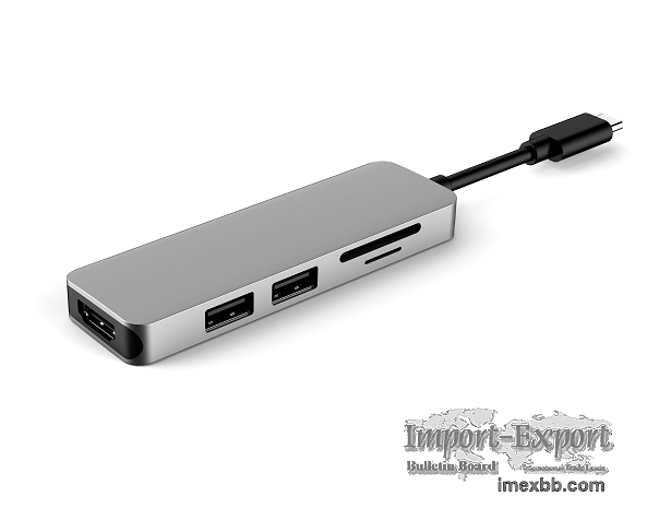 UC0101E 5 Ports USB-C Hub with 4K60Hz HDMI and 3.1 10Gb/s Data