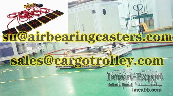 Air caster applied on moving and handling works