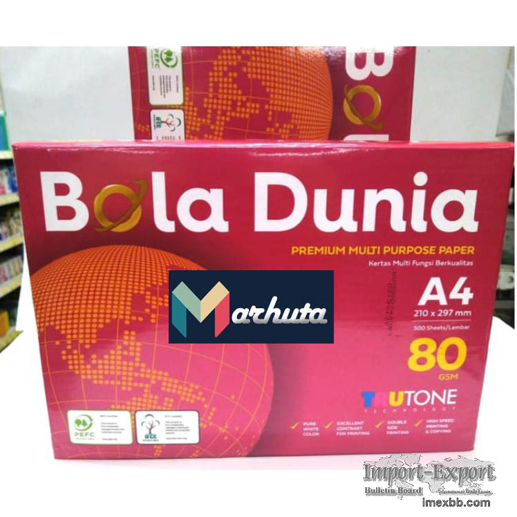 Bola Dunia A4 paper 80GSM ($0.60)