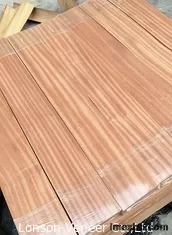 Sapele Engineered Wood Flooring Veneer Quarter Cut 0.45mm Thickness