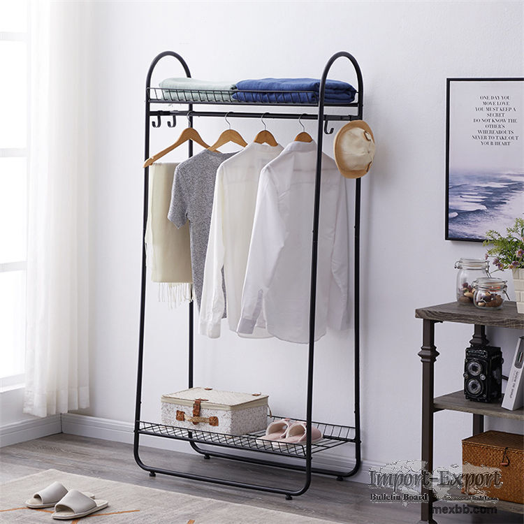 GMJ Metal Garment Rack Free-Standing Closet Organizer