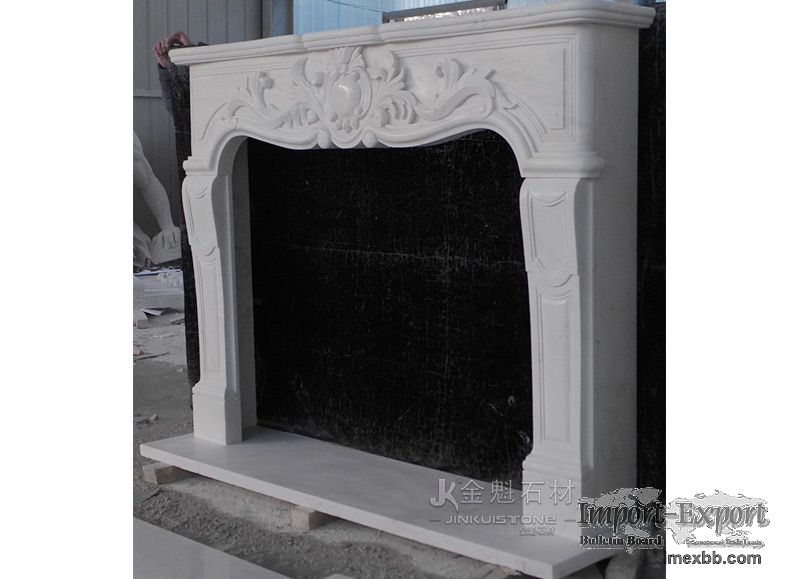 Custom Popular Design Hand Carved Decorative Fireplace Mantles