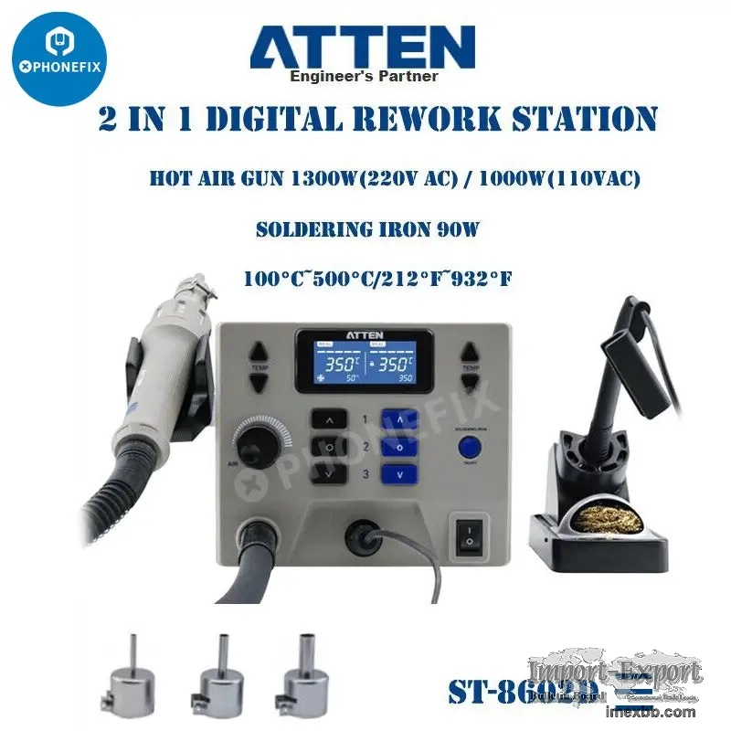 ATTEN ST-8602D 2 IN 1 hot air soldering rework station 