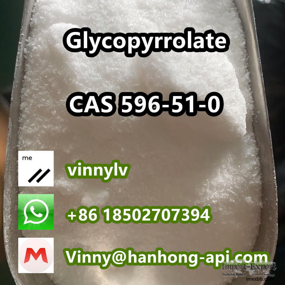 99% Purity CAS 596-51-0 Glycopyrrolate White Powder Bulk Price C19H28BrNO3-