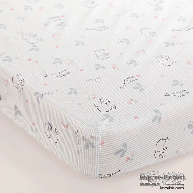 PurePetali Elephant Crib Sheets