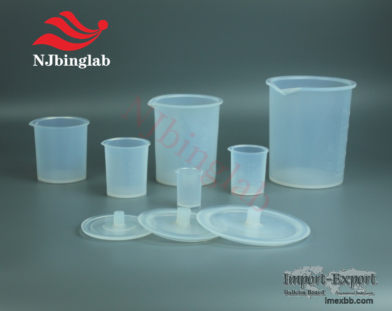 Perfluoroalkoxy resin PFA beaker with scale for sample preparation