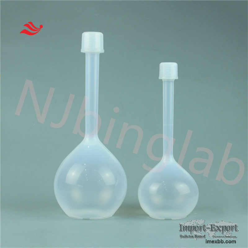 Chemically inert PFA volumetric flask for trace element analysis, customiza