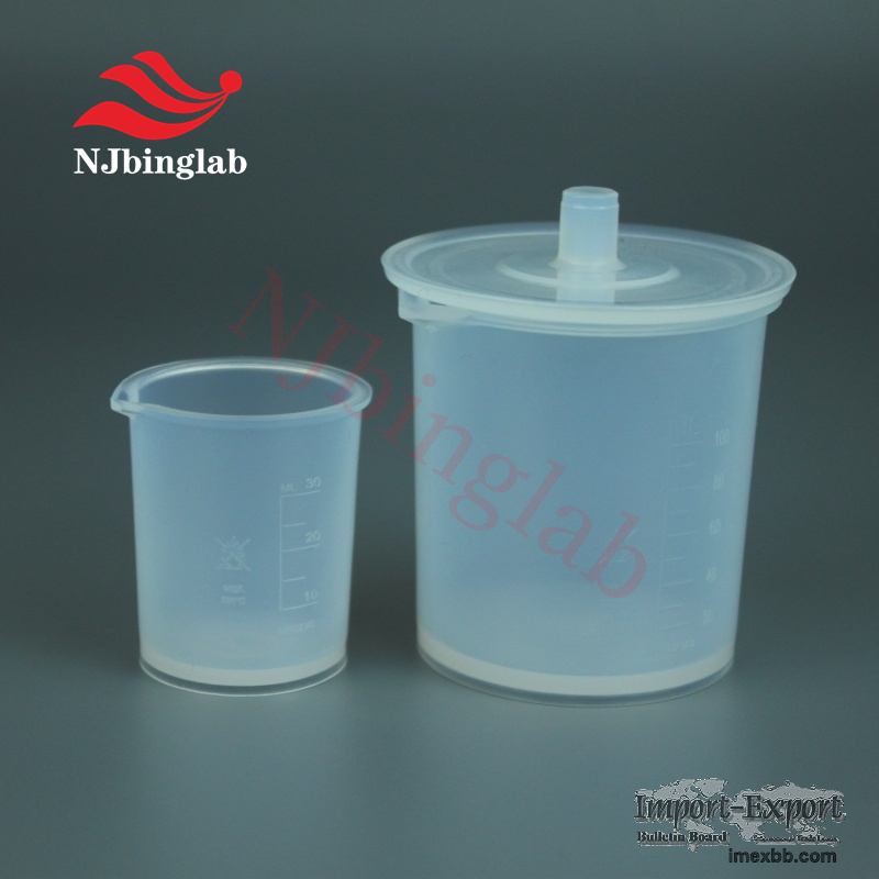 Translucent 100ml PFA beaker with raised scale