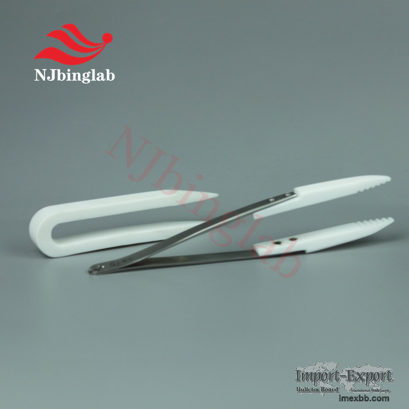 Customized PTFE tweezers with stainless steel handles