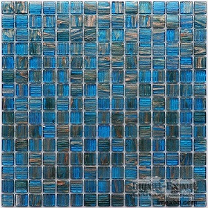 15x15mm Glass Mosaic with Dot Glued