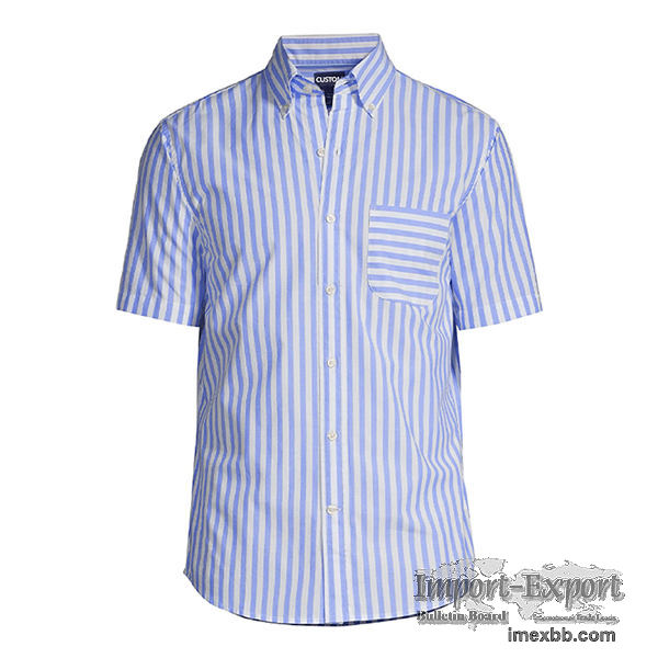 Chicory Blue Stripe Traditional Print Shirt