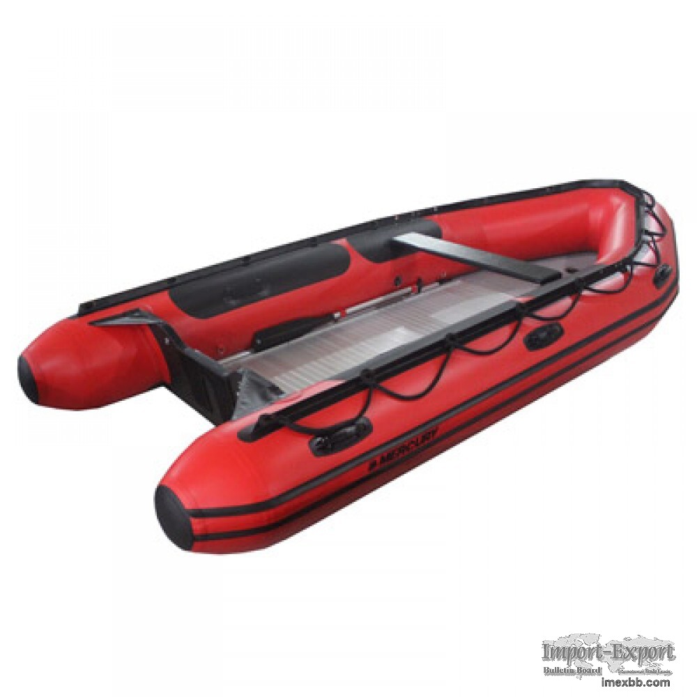 Mercury 430HD, Aluminum / FRP Floor, 13' 7", Red PVC (WATER SPORT EQUIP)