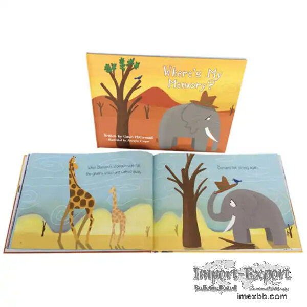 Printed Kid Books with Illustrated Cardboard Narratives