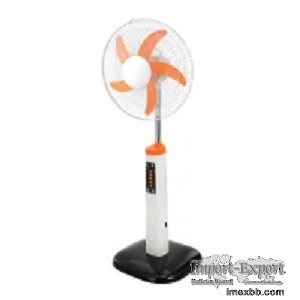 Solar Standing Fan DC AC Rechargeable Fan 16 inch