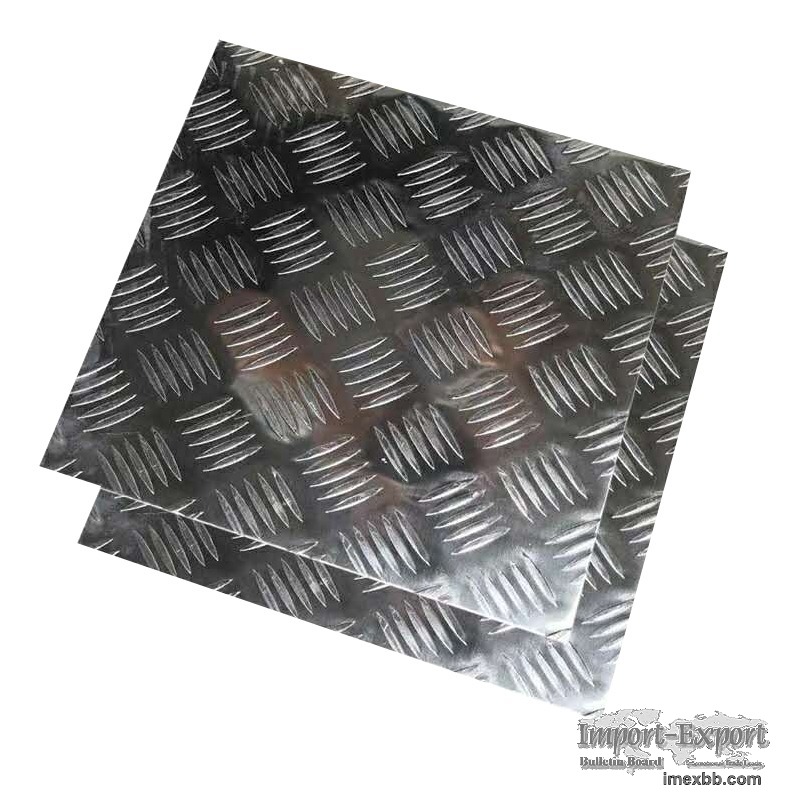 Customized 1.2-7.0mm patterned aluminum sheet for anti-skid use in automobi