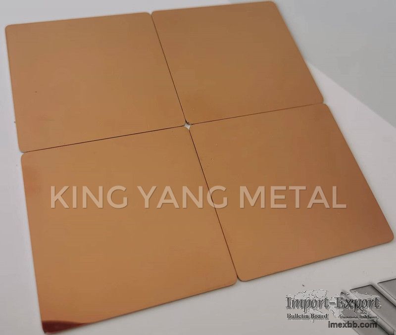 Ti-Rosegolden Mirror Stainless Steel Sheet