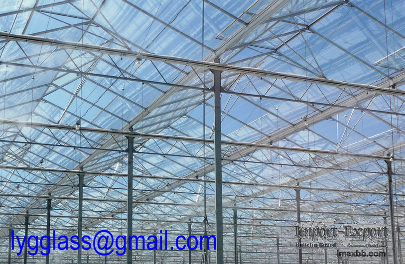 4mm tempered low iron glass/patterned glass for green house and sun room