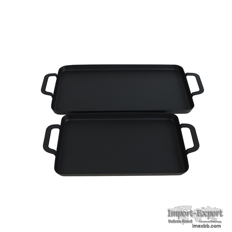 Stove Top Double Burner Carbon Steel Flat Griddle