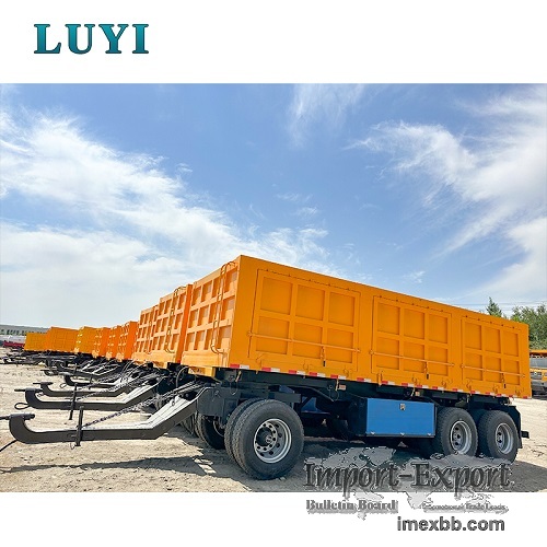 Drawbar side tipper trailer