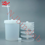 PFA vial cleaning system, low background and corrosion resistance