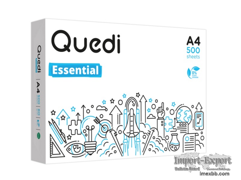 Quedi Essential A4 80 gsm copy paper ready stock