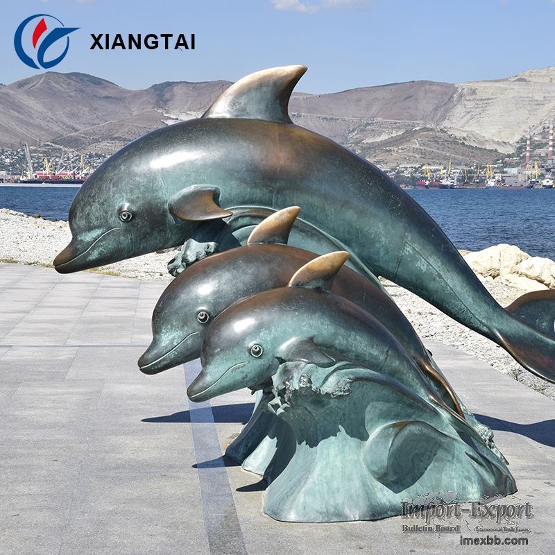 Outdoor Realistic Dolphin Sculpture