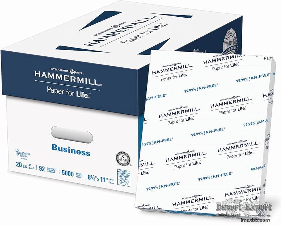 Hammermill Printer Paper, 20 Lb Copy Paper, 8.5 x 11 0.81USD/ream