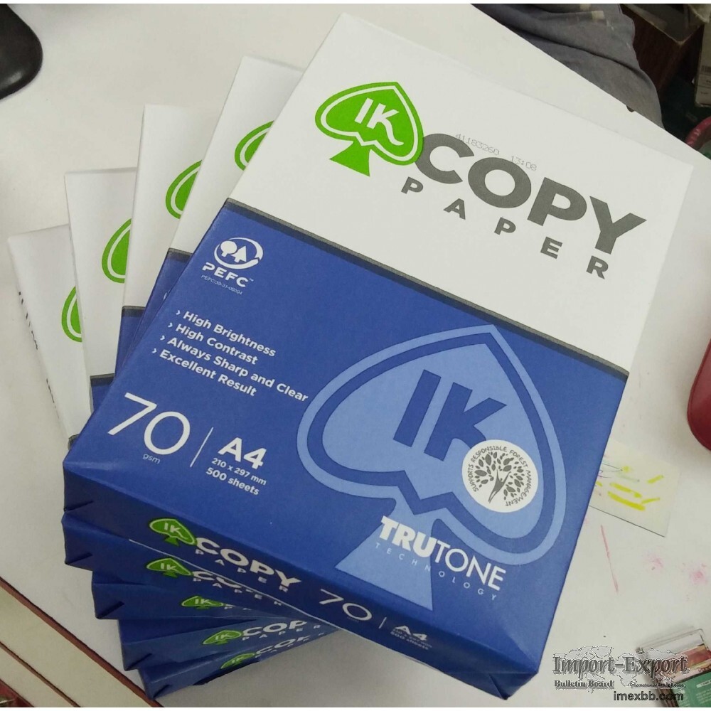 IK Copy Paper for Sale 70gsm 0.81USD/ream