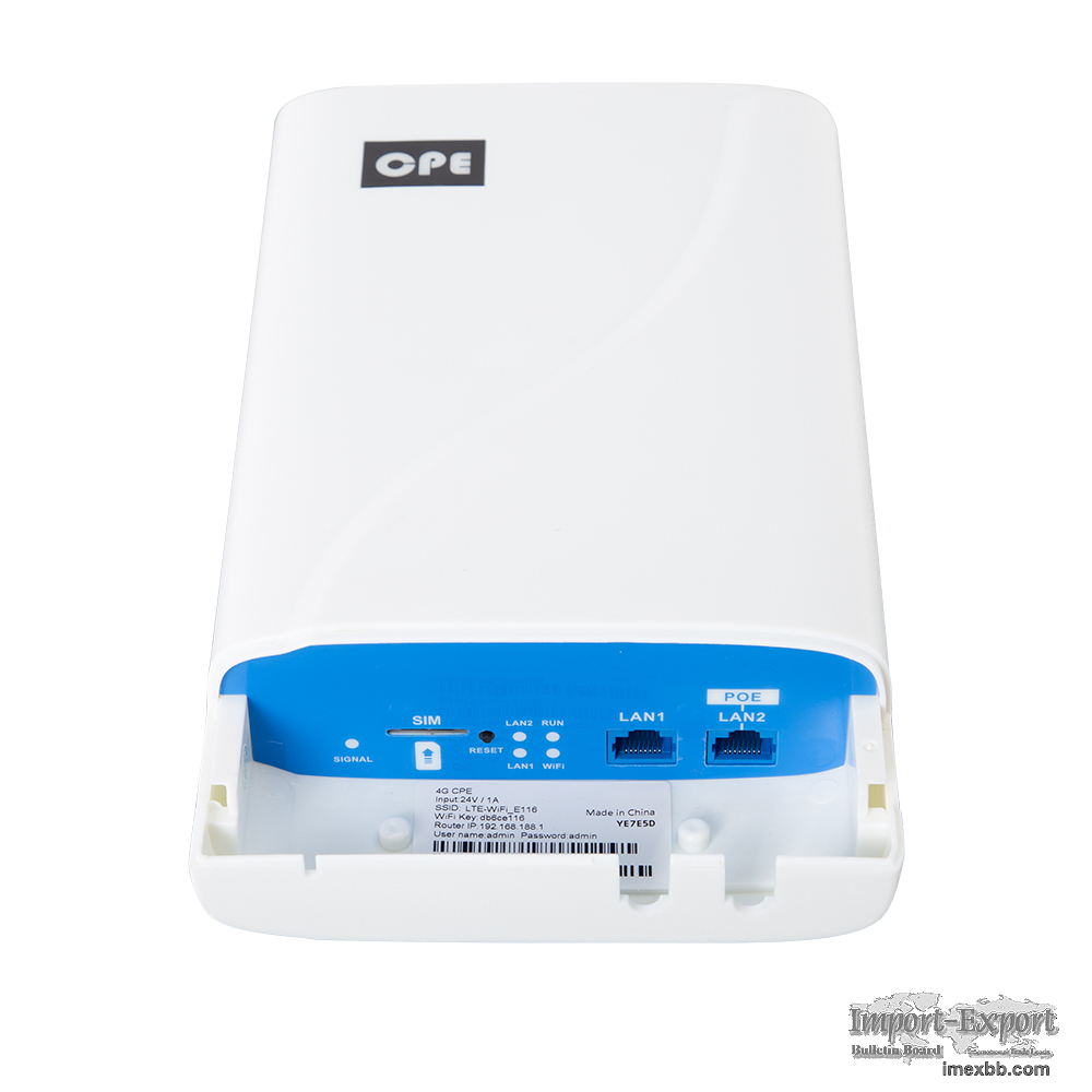 Carrier aggregation POE 24V/1A Cat 6 waterproof outdoor 4g router