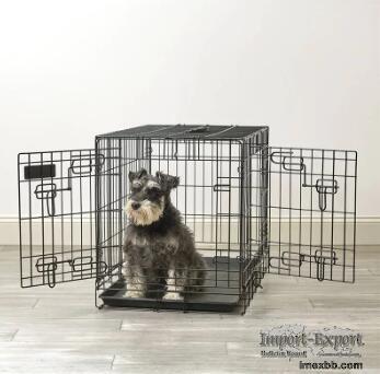 Double Door Metal Durable Folding Pet Crate