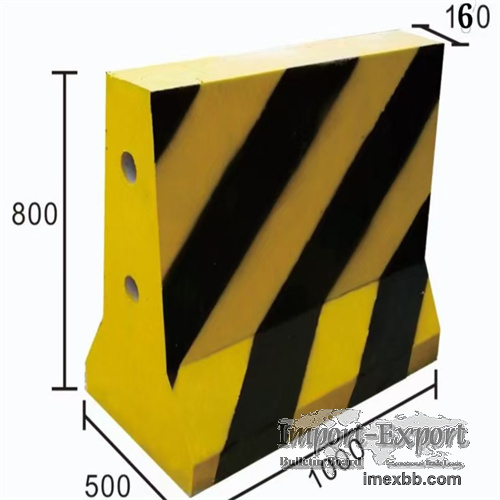 1000 * 800 * 500 yellow black traffic fence anti-collision cement pier