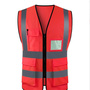 Traffic security yellow reflective vest with multiple pockets