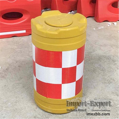 PE rotational molding circular road anti-collision bucket