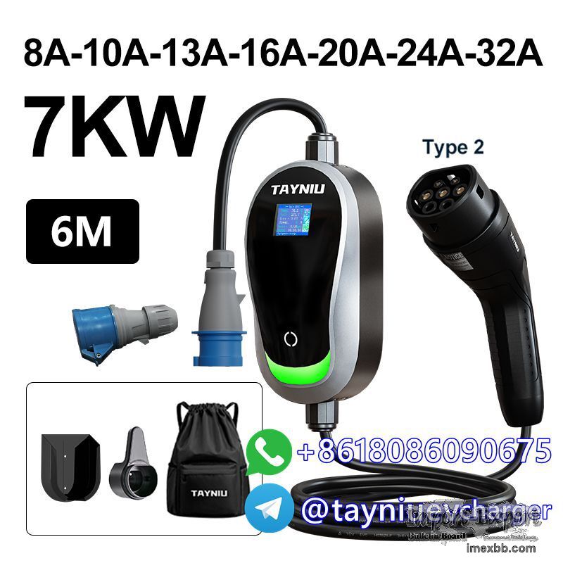 Type1 Type2 GB/T 7kw AC Charging Point Charging Station EV Charger