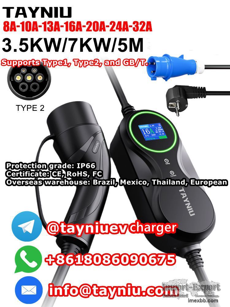 Taysla 3.5 kW 16A Home Use Personal Portable Electric Vehicle Charging Stat