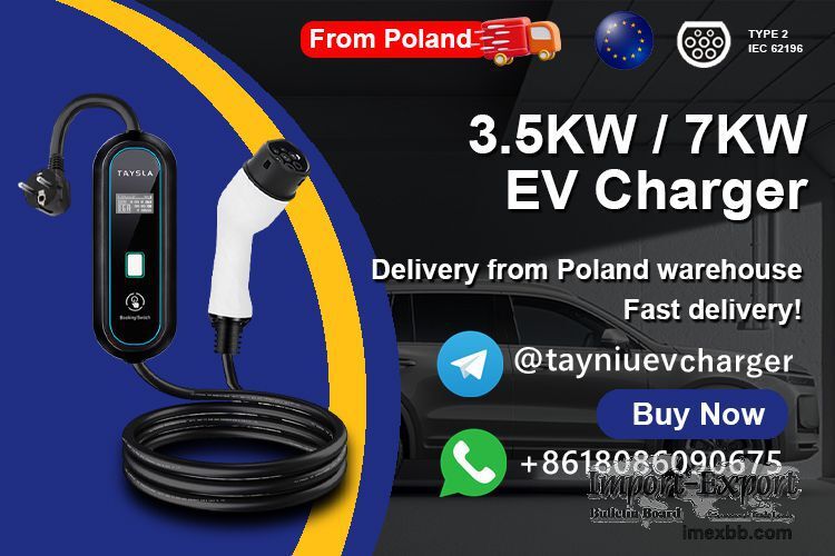 Tayniu Portable Ev Charger AC 16A 3.5KW Support Type1, Type2 and GB/T stand