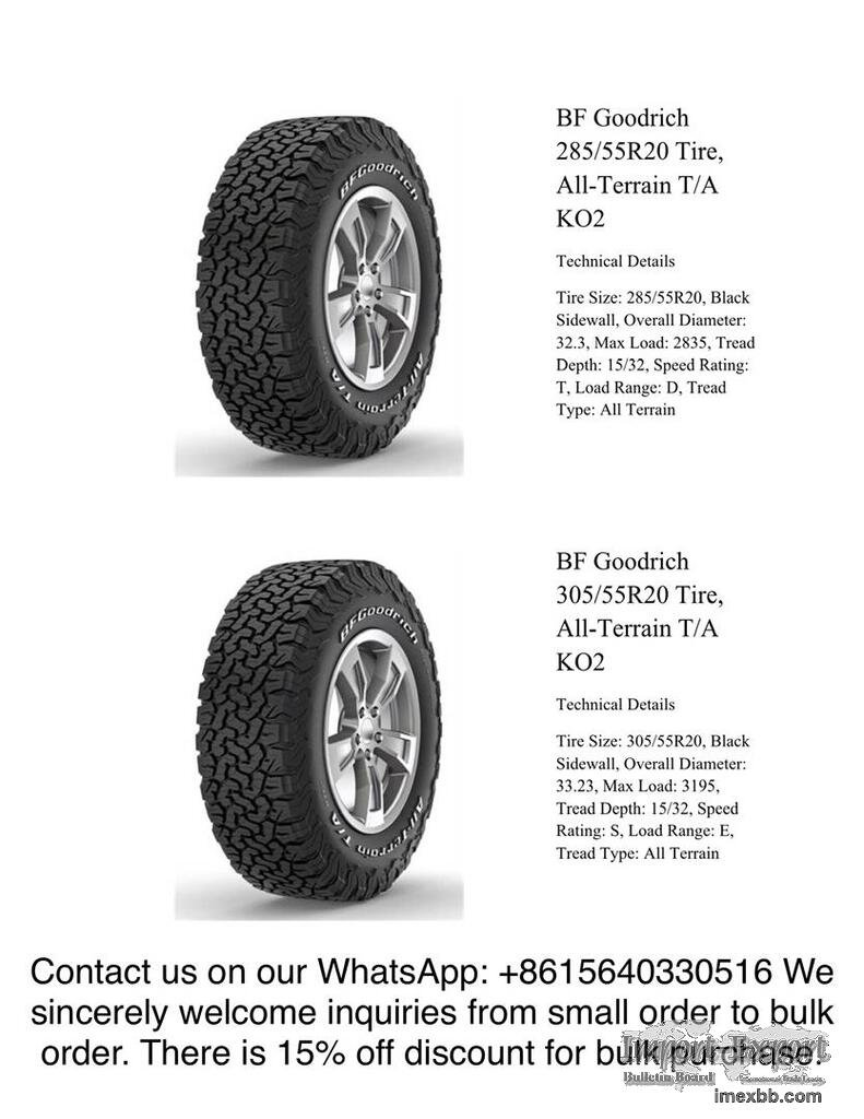 BF Goodrich 285/55R20 Tire, All-Terrain T/A KO2