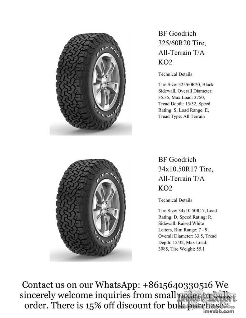 BF Goodrich 325/60R20 Tire, All-Terrain T/A KO2