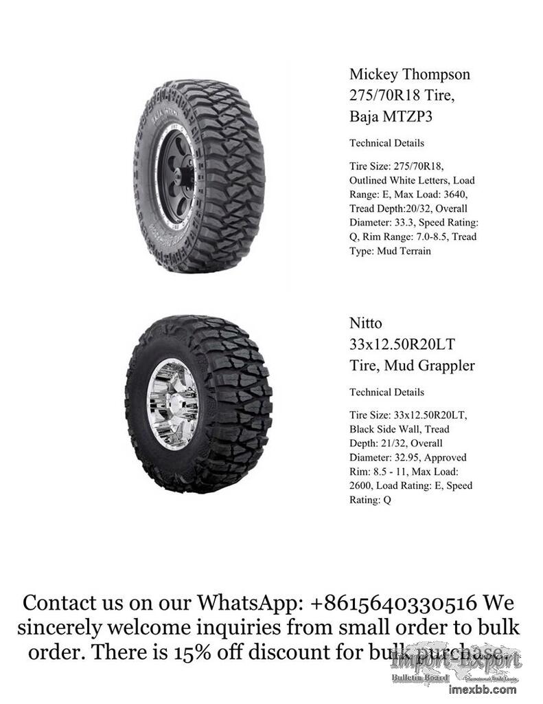 Mickey Thompson 275/70R18 Tire, Baja MTZP3